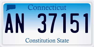 CT license plate AN37151