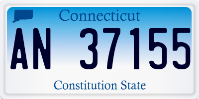 CT license plate AN37155