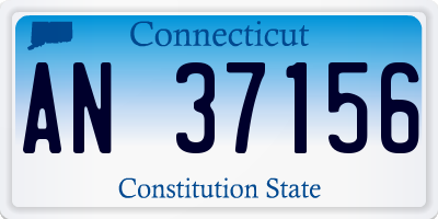 CT license plate AN37156
