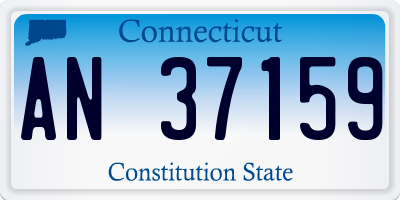 CT license plate AN37159