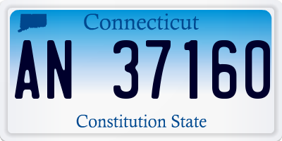 CT license plate AN37160