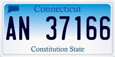 CT license plate AN37166