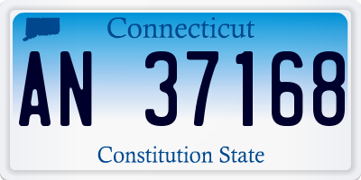 CT license plate AN37168