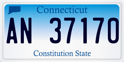 CT license plate AN37170