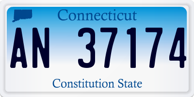 CT license plate AN37174