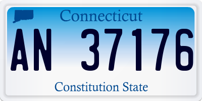 CT license plate AN37176