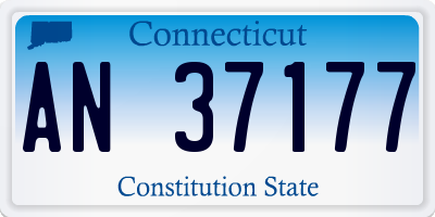 CT license plate AN37177