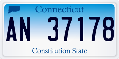 CT license plate AN37178