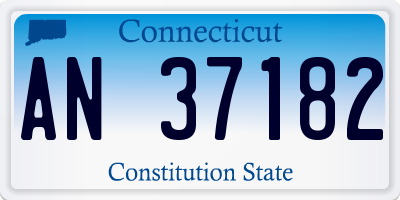 CT license plate AN37182