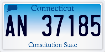 CT license plate AN37185