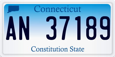 CT license plate AN37189