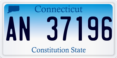 CT license plate AN37196