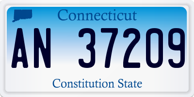 CT license plate AN37209