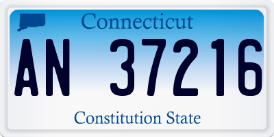 CT license plate AN37216