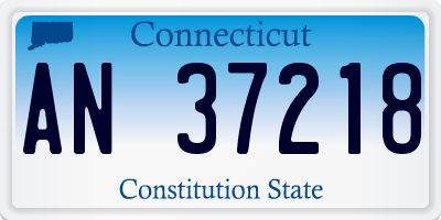 CT license plate AN37218
