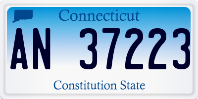 CT license plate AN37223