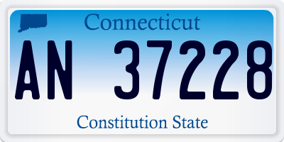 CT license plate AN37228