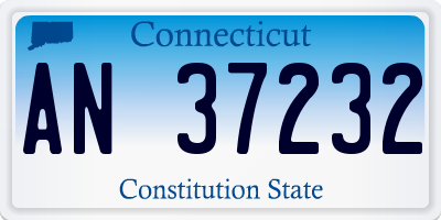 CT license plate AN37232
