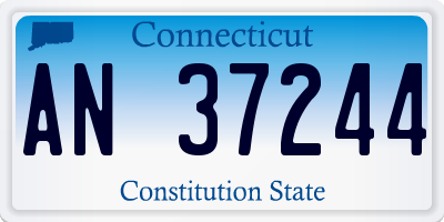 CT license plate AN37244