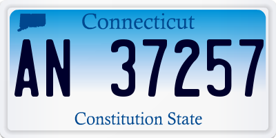 CT license plate AN37257