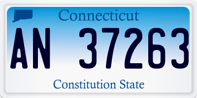 CT license plate AN37263