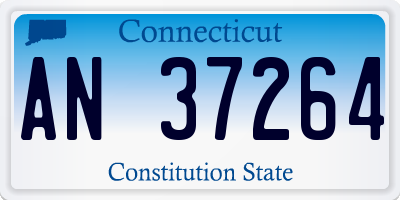 CT license plate AN37264