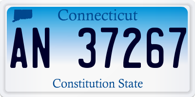 CT license plate AN37267