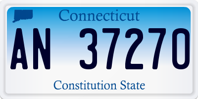 CT license plate AN37270
