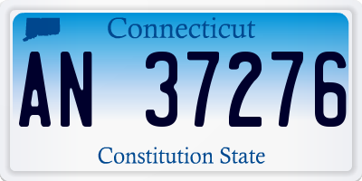CT license plate AN37276