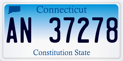CT license plate AN37278