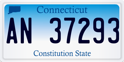 CT license plate AN37293