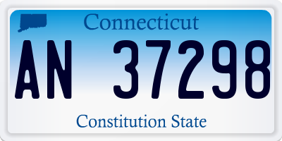 CT license plate AN37298