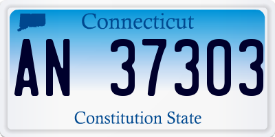 CT license plate AN37303