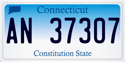 CT license plate AN37307