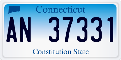 CT license plate AN37331