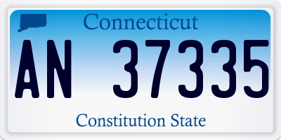 CT license plate AN37335