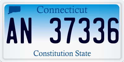 CT license plate AN37336