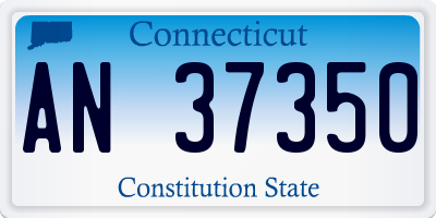 CT license plate AN37350