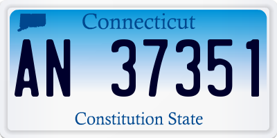 CT license plate AN37351