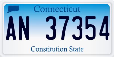 CT license plate AN37354