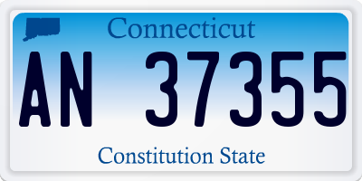 CT license plate AN37355