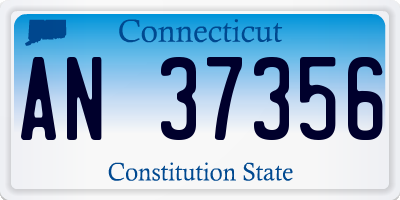 CT license plate AN37356