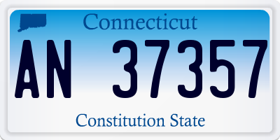 CT license plate AN37357