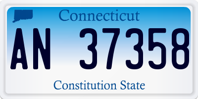 CT license plate AN37358