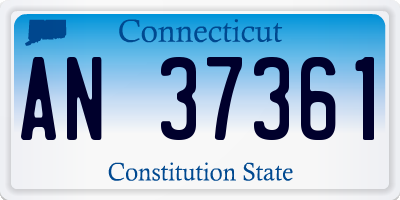 CT license plate AN37361