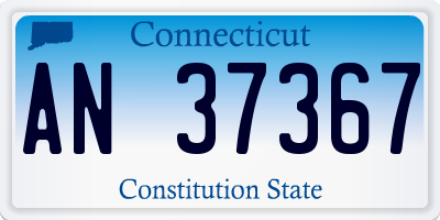 CT license plate AN37367