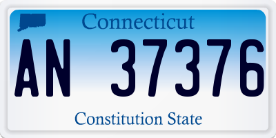 CT license plate AN37376