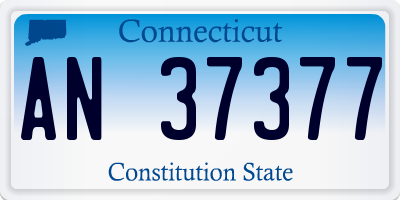 CT license plate AN37377