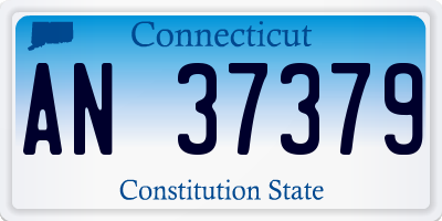 CT license plate AN37379