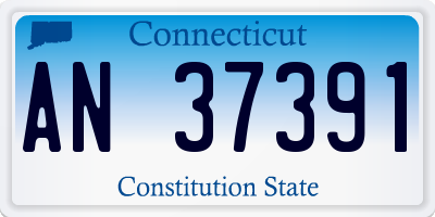 CT license plate AN37391